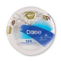 Cutlery | Dixie UX9WS Pathways Soak-Proof Shield WiseSize 8.5 in. Paper Plates - Green/Burgundy (125/Pack) image number 0