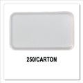 Food Trays, Containers, and Lids | GEN 16SWH 11.63 in. x 7.25 in. x 0.54 in. #16S Meat Trays - White (250/Carton) image number 1