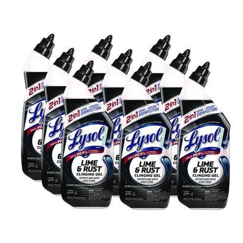Cleaning & Janitorial Supplies | LYSOL Brand 19200-98013 24 oz Disinfectant Toilet Bowl Cleaner with Lime/Rust Remover - Atlantic Fresh Scent (9/Carton) image number 0