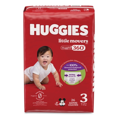Cleaning & Janitorial Supplies | Huggies 56605 Little Movers HuggFit 360 Degree - Size 3/Disney Design (26/Pack) image number 0