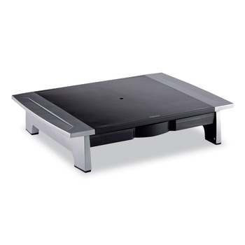 Fellowes Mfg Co. Office Suites Standard Supports 80 lbs. 19.78 in. x 14.06 in. x 4 in. to 6.5 in. Monitor Riser - Black/Silver