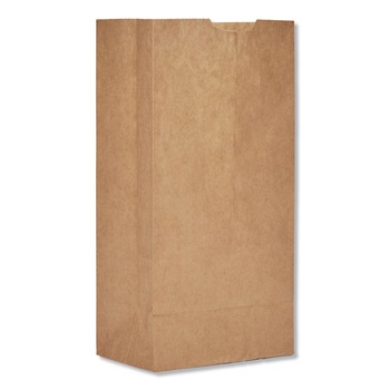 Ross & Wallace Paper Products 100304500PK/BL 5 in. x 3.13 in. x 9.88 in. #4 Size Grocery Paper Bags - Kraft (500/Bundle)