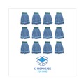 Mops | Boardwalk BWKMWTMBCT Microfiber Looped-End Wet Mop Head - Medium, Blue (12/Carton) image number 4