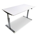 Office Desks & Workstations | Alera ALEHTPN1G 59.06 in. x 28.35 in. x 26.18 in. to 39.57 in. AdaptivErgo Sit-Stand Pneumatic Height-Adjustable Table Base - Gray image number 2