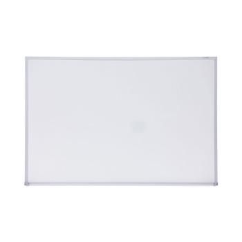 Universal 36 in. x 24 in. Melamine Dry Erase Board with Anodized Aluminum Frame - White Surface