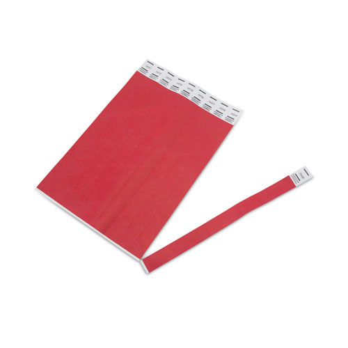 Bulk Savings Pricing 3 | Advantus 75510 9.75 in. x 0.75 in. Sequentially Numbered Crowd Management Wristbands - Red (500/Pack) image number 0