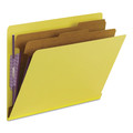 Office Jansan | Smead 26789 End Tab Pressboard Classification Folders with Six SafeSHIELD Fasteners - Letter, Yellow (10/Box) image number 0