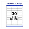 Office Jansan | Avery 45160 1 in. x 2.63 in. Address Labels with Sure Feed Technology for Laser Printers - White (30/Sheet, 250 Sheets/Box) image number 1