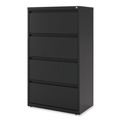 Office Jansan | Alera 25483 30 in. x 18.63 in. x 52.5 in. Legal/Letter-Size 4-Drawer Lateral File - Black image number 2