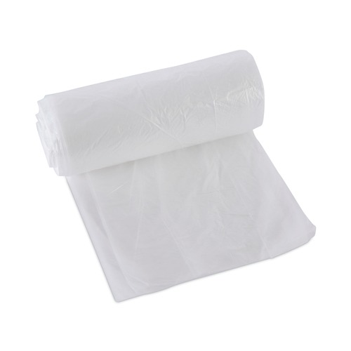 Trash Bags | Boardwalk Z4824RNKR01 24 in. x 23 in. 10 gal. 6 microns High-Density Can Liners - Natural (50 Bags/Roll, 20 Rolls/Carton) image number 0