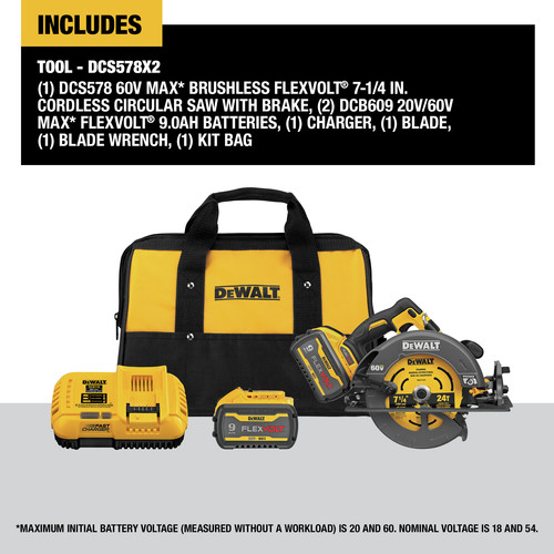60-Volt MAX Lithium Ion Cordless Brushless 6-1/2 in. Track Saw Kit w/ Bonus FLEXVOLT 20/60-Volt MAX Lithium Ion Battery