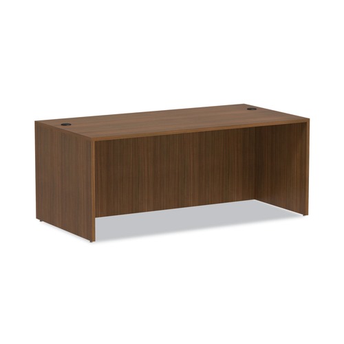  | Alera VA217236WA 71 in. x 35.5 in. x 29.63 in. Valencia Series Straight Front Desk Shell - Modern Walnut image number 0