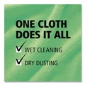 Cleaning Cloths | Rubbermaid Commercial 1820578 12 in. x 12 in. Microfiber Cleaning Cloths - Green (24/Pack) image number 9