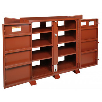 ON SITE CHESTS | JOBOX 1-695990 Extra Heavy-Duty 4-Door Utility Cabinet with Door Shelves