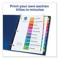 Office Jansan | Avery 11188 Ready Index 11 in. x 8.5 in. 10-Tab 1 to 10 Customizable TOC Dividers - Multicolor Tabs/White (6/Pack) image number 3