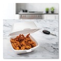 Food Trays, Containers, and Lids | Dart 50HT1 5.38 in. x 5.5 in. x 2.88 in. Foam Hinged Lid Containers - White (500/Carton) image number 6