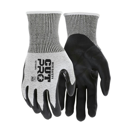 Work Gloves | MCR Safety 92754BPXL Cut Pro Gloves - X-Large/Black/Gray (1-Dozen) image number 0
