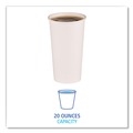 Cups and Lids | Boardwalk BWKWHT20HCUP 20 oz Paper Hot Cups - White (50/Sleeve, 12 Sleeves/Carton) image number 2