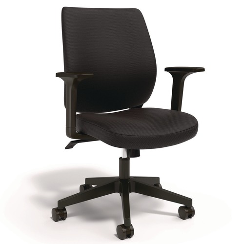 Office Chairs | Alera ALEWX4217 17.13 in. to 20.83 in. Seat Height Supports Up to 275 lbs. Wessex Ergonomic Fabric Task Chair - Black image number 0