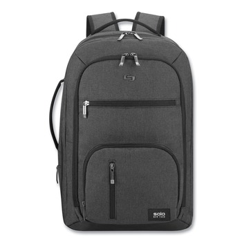 SOLO 11.88 in. x 7 in. x 19 in. 17.3 in. Grand Travel TSA Backpack - Dark Gray