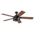 Ceiling Fans | Prominence Home 51479-45 52 in. Octavia Industrial Style LED Ceiling Fan with Light - Matte Black image number 1