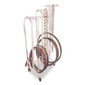Utility Carts | Champion Sports RHRACK 19 in. x 28 in. x 69 in. Plastic Jump Rope and Hoop Cart - White image number 6