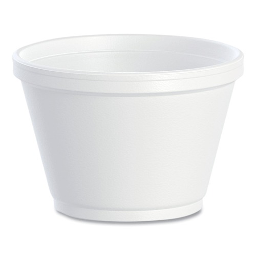 Food Trays, Containers, and Lids | Dart 6SJ12 6 oz. Foam Container - White (50/Bag, 20 Bags/Carton) image number 0