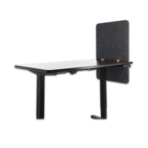 Office & Office Supplies | GN1 LUDM24361A 23.5 in. x 1 in. x 36 in. Polyester Desk Modesty Adjustable Height Desk Screen Cubicle Divider and Privacy Partition - Ash image number 0