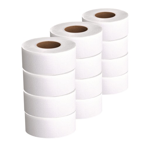 Cleaning & Janitorial Supplies | Scott 7805 1000 ft. JRT 2-Ply Bathroom Tissue - White (12 Rolls/Carton) image number 0