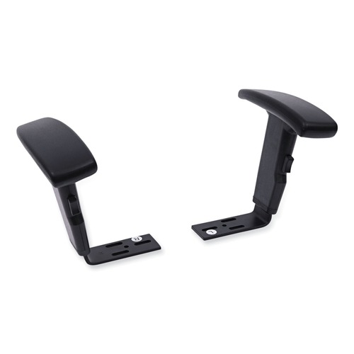  | Alera ALEIN49AKA10B Optional Height-Adjustable T-Arms for Essentia and Interval Series Chairs - Black (1-Pair) image number 0