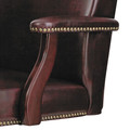 Alera ALETD4136 Traditional Series High-Back Chair, Mahogany Finish/oxblood Vinyl image number 2