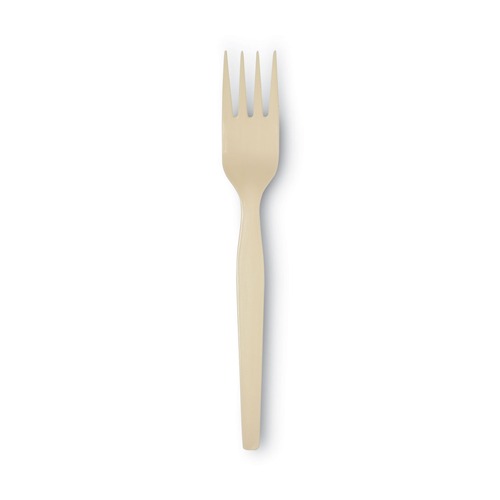 Cutlery | Dixie SSF11B SmartStock Series-O 6.5 in. Mediumweight Bio-Blend Plastic Cutlery Forks Refill - Beige (40/Pack, 24 Packs/Carton) image number 0