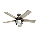 Ceiling Fans | Hunter 59273 54 in. Key Biscayne Onyx Bengal Ceiling Fan with Light image number 0