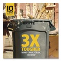 Trash Cans | Rubbermaid Commercial FG262000DGRN BRUTE 20 Gallon Vented Round Resin Container - Dark Green image number 4
