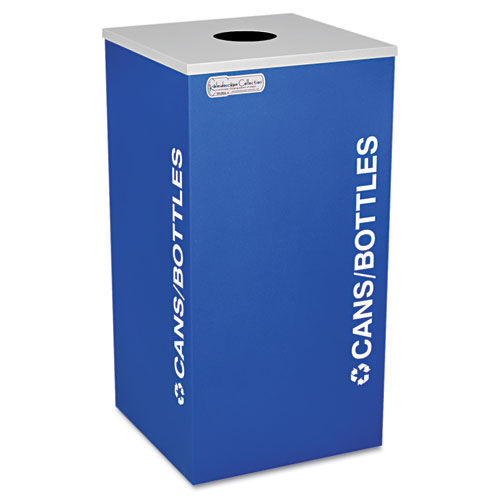 Trash & Waste Bins | Ex-Cell RC-KDSQ-C RYX Kaleidoscope Collection 24 Gallon Bottle/Can Recycling Receptacle - Royal Blue image number 0