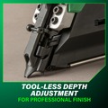 Framing Nailers | Metabo HPT NR3690DCM MultiVolt 36V Brushless Lithium-Ion Cordless Paper Strip Framing Nailer Kit (2.5 Ah) image number 7