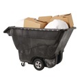 Trash Cans | Rubbermaid Commercial FG9T1500BLA 1250 lbs. Capacity Rectangular Structural Foam Tilt Truck - Black image number 3