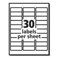 Office Jansan | PRES-a-ply 30600 1 in. x 2.63 in. Laser Printer Labels - White (30/Sheet, 100 Sheets/Box) image number 3