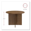  | Alera ALEVA7142WA 42 in. x 29.5 in. Valencia Round Conference Table with Legs - Modern Walnut image number 3