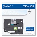 Bulk Savings Pricing 2 | Brother P-Touch TZE135 TZe 0.47 in. x 26.2 ft. Standard Adhesive Laminated Labeling Tape - White on Clear image number 2