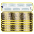 Mops | Rubbermaid Commercial FGQ81000YL00 Microfiber 18 in. Scrubber Pads with Vertical Polyprolene Stripes - Yellow (6/Carton) image number 0