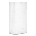 Food Service | Ross & Wallace Paper Products 120302500PK/BL 4.13 in. x 2.63 in. x 7.88 in. #2 Size Grocery Paper Bags - White (500/Bundle) image number 1