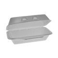 Labor Day Sale! Save $30 off $199! | Pactiv Corp. YHLW01840000 8.75 in. x 4.5 in. x 3.13 in. SmartLock Foam Hinged Lid Container - Medium, White (440/Carton) image number 0