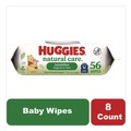Cleaning & Janitorial Supplies | Huggies 31803 Natural Care 3.88 in. x 6.6 in. 1-Ply Sensitive Baby Wipes - Unscented White (8/Carton) image number 5
