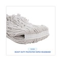 Mops | Boardwalk BWK4032C Value Standard Cotton Mop Head - White (12/Carton) image number 7