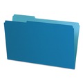 Office Jansan | Pendaflex 4350 1/3 BLU 1/3-Cut Assorted Tabs Interior Legal File Folders - Blue (100/Box) image number 1