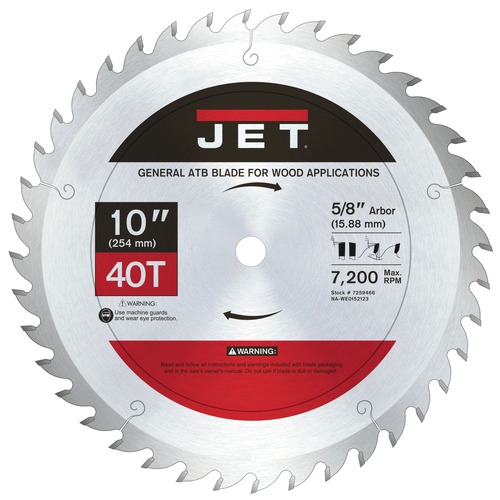 Circular Saw Blades | JET JT9-7259466 10 in. 40T General ATB Circular Saw Blade image number 0