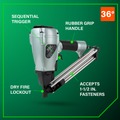 New Year New Savings! Save $25 off $150 | Metabo HPT NR38AKM 36-Degree 1-1/2 in. Strap-Tite Fastening System Metal Connector Strip Nailer image number 3