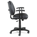 Office Jansan | Alera ALEIN4819 Interval Series 18.11 in. to 23.22 in. Seat Height Bonded Leather Swivel/Tilt Task Chair - Black image number 7