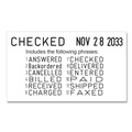Office Jansan | Trodat 4817 Printy Economy 2 in. x 0.38 in. Self-Inking 12-Message Date Stamp - Black image number 5